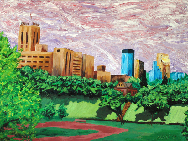 Powderhorn Skyline, 2011, Acrylic on canvas, 24