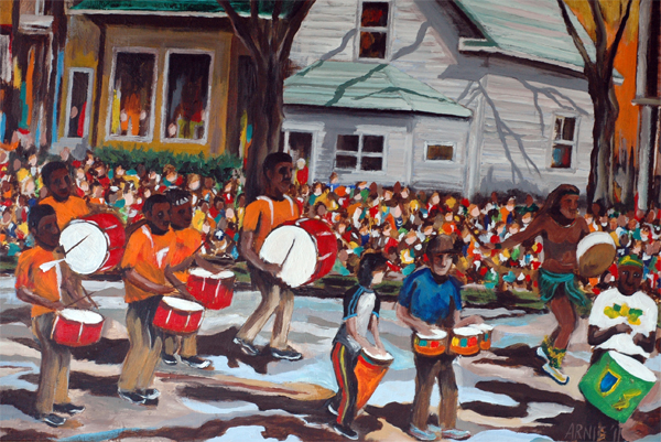 May Day Percussion, 2011, Acrylic on canvas, 30